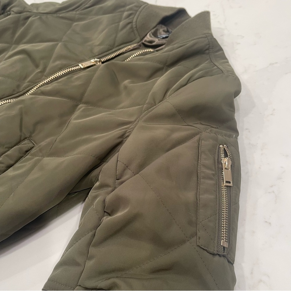 Aqua green lined bomber jacket - Picture 8 of 16